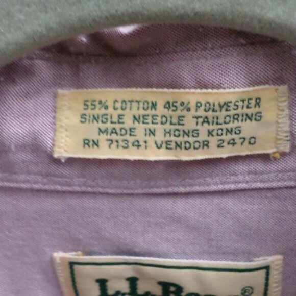L.L.Bean Purple Long Sleeve Button Front Shirt - Picture 5 of 7